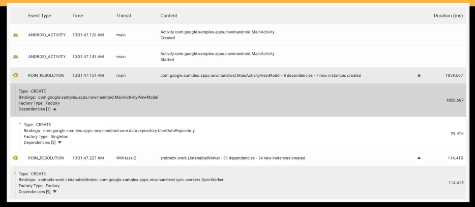 A click on this resolution shows you the detailed sequence of events in the timeline in which we can also see the impact of this delay during the loading of the 